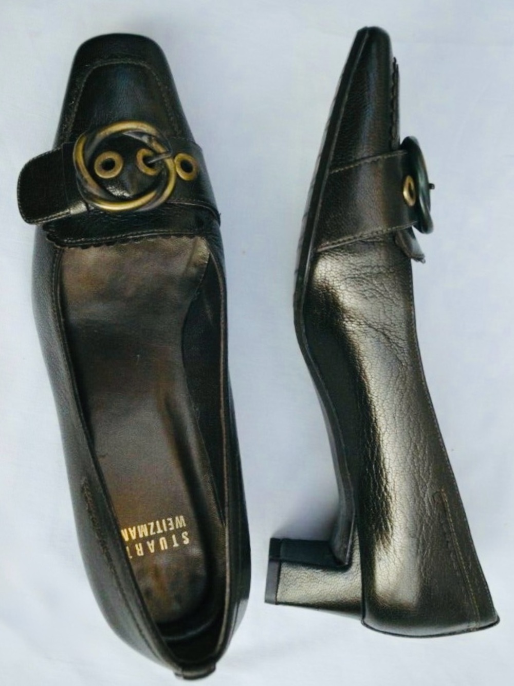 STUART WEITZMAN, Women's Brown Leather Vintage Style Pumps, MSRP $399, Size 8